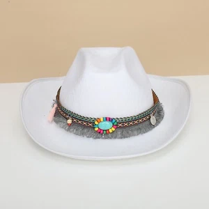 Cappelli adulti fasce campeggio cappelli stringati decorazioni western chic cappelli cowboy morbidi - Foto 1 di 88