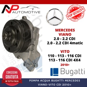 POMPA ACQUA MERCEDES VIANO W639 - VITO W639 / 2.0-2.2 CDI 2010> PA10256 BUGATTI - Foto 1 di 3