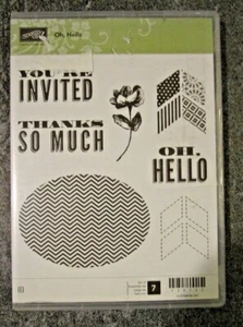 Stampin up! Oh, Hello -Stamp Set - 7 Stamps -  BRAND NEW - #140733 - Picture 1 of 2