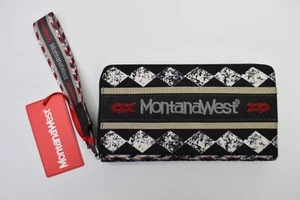 Montana West Boho Ethno Kunstdruck Geldbörse - Schwarz MW01-W006BK - Bild 1 von 4