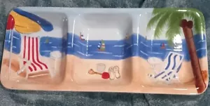 StoneLite 3 compartimentos para servir barcos y verano océano playa tema 14" X 6" - Imagen 1 de 6