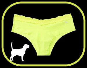 M L XL XXL Neon Yellow Electro Lace Waist PINK Victorias Secret Cheekster Panty - Picture 1 of 8