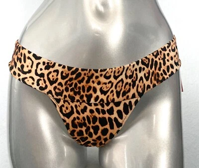 Victoria's Secret Swim Bikini Bottom Nwt Natural Leopard Brazilian - Image 1 of 4
