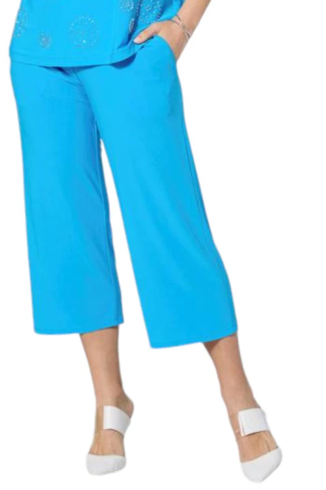 Antthony Embellished Cropped Pant Sea Blue - Image 1 of 1