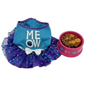 Build A Bear Workshop 4 patas promesa mascotas maullido vestido comida para mascotas tazón BAB - Imagen 1 de 11