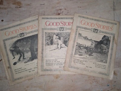 good stories paper magazine lot of 3 craft grade 1924 Junk Journal Scrapbook  - Image 1 of 4
