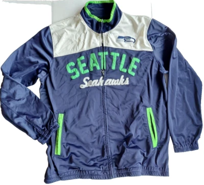 RARO Seattle Seahawks NFL Chaqueta Ligera Cremallera Frontal Ropa XXL / 2XL Foto 1 de 4