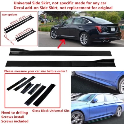 86/54.5" For 2020-23 Cadillac CT5 CT5-V Universal Gloss Side Skirt Extension Lip - Imagem 1 de 4
