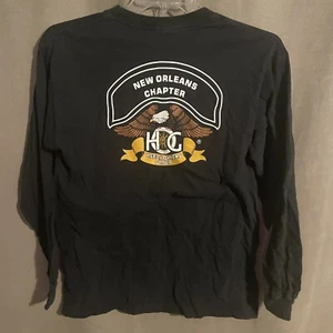 Harley Owner's Group New Orleans "HOG" Men's Long Sleeve Black SHIR Size M - Picture 1 of 5