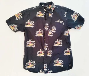 lost enterprises surfing Skeleton mens button up shirt sz SMALL - Picture 1 of 2