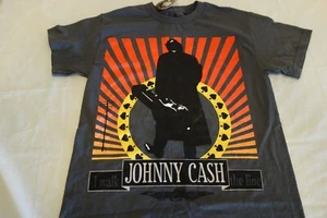 Johnny Cash Band Museum T Shirt Single Sided Walk The Line Guitar Case NWT - Picture 1 of 3