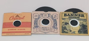 Dolls House Miniature 1:12th Scale, 3 x Records - Picture 1 of 4