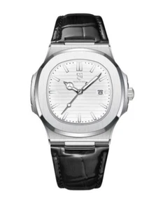 MEN'S FRANK SCHMIDT AMBASSADOR WRIST WATCH FEATURING WHITE TEXTURED DIAL W/R3ATM - Picture 1 of 2