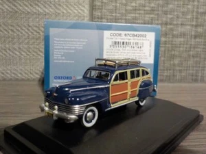 Chrysler T + C Woody Wagon 1942 South Sea Blue, 1/87 scale New Oxford - Picture 1 of 4