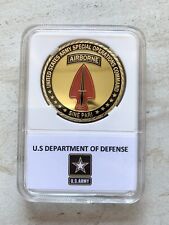 US ARMY SPECIAL OPERATIONS COMMAND SINE PARI MILITARY CHALLENGE COIN 