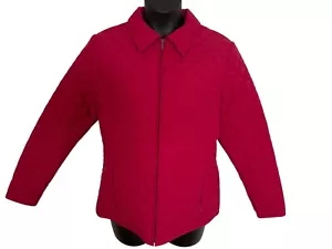 Pendleton Mujer Grande Rosa Acolchada Chaqueta Poliéster Forrada Cremallera Bolsillos C36 - Imagen 1 de 9