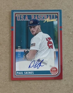 2024 Stars & Stripes Baseball Paul Skenes USA Rookie Autogrammkarte #’d /199 - Bild 1 von 2