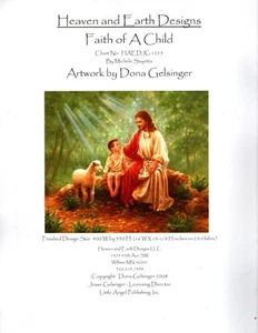 Heaven and Earth Designs FAITH OF A CHILD Cross Stitch Pattern Chart - Picture 1 of 2