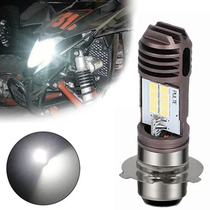 White LED for a HONDA ATC 185 110 125 200 HEADLIGHT BULB LIGHT 12V-45/45W P15d-3 - Foto 1 di 6