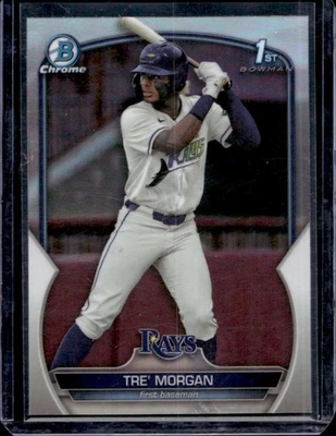 2023 Bowman Draft Tre Morgan Chrome Refractor 1st Prospect #BDC-199 Rays - Image 1 of 2