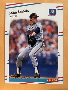 1988 Fleer Update John Smoltz #U-74 Braves Rookie Card RC HOF NM+ - Picture 1 of 2