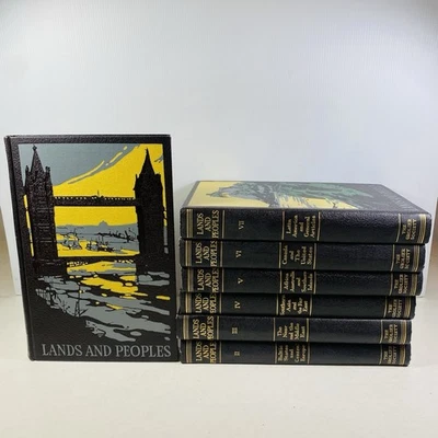 Lands and People The Grolier Society 1957 Volumes 1-7 Hardcover History - Image 1 of 4