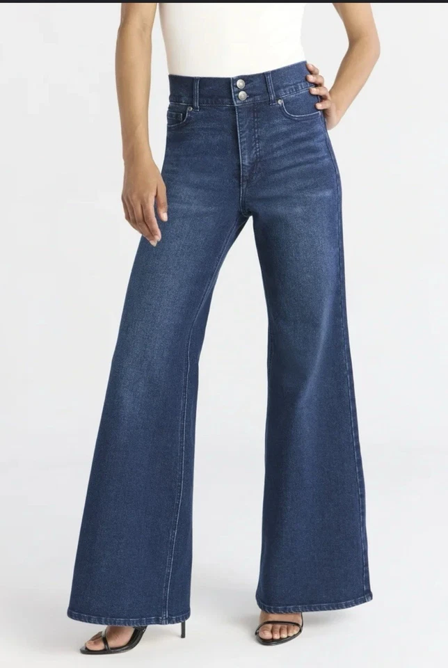 Sophia Vergara Women's Margot Wide Leg Jeans Size 14 Medium Wash - Image 1 of 4