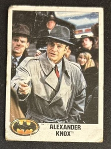 1989 Topps Batman The Movie “Alexander Knox” Card #7 Poor Creased - Picture 1 of 2