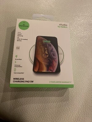 Studio by Belkin 5W Wireless Qi Charging Pad For iPhone and Android NEW - Image 1 of 3