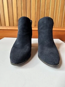LUCKY BRAND blue suede slip on booties size 9M/39 - Picture 1 of 7