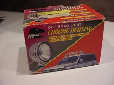 WOW! ONE MIB EAGLE EYE Vintage Off Road CHROME 5" Driving Light w/cover - Image 1 of 4
