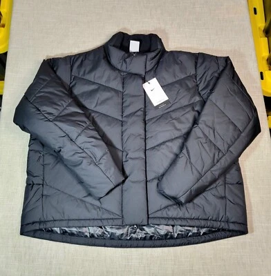 Chaqueta NIKE Therma Fit Repelente 2XL Mujer Negra Relleno Sintético Golf Cremallera Completa Puffer Foto 1 de 4