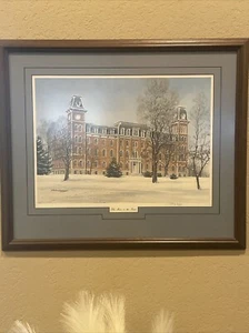 Vintage Signed Phillip Lasz Old Main University Of Arkansas Art Print Razorbacks - Picture 1 of 12