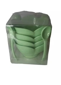 NEW Martha Stewart Collection Green Summer Entertaining 8 Piece Ice Cream Set - Picture 1 of 4