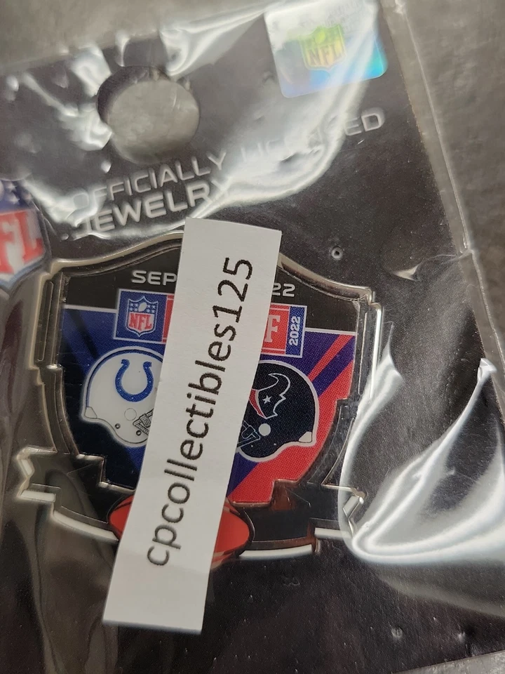 Indianapolis Colts AT/VS Houston Texans Game day Pin 9/11/2022 NEW - Image 1 of 1