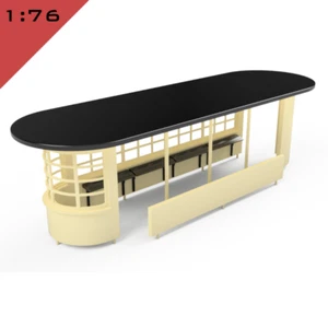 ART DECO PARADA DE AUTOBÚS REFUGIO 1:76, OO Modelo Miniatura Paisaje Diorama - Imagen 1 de 7