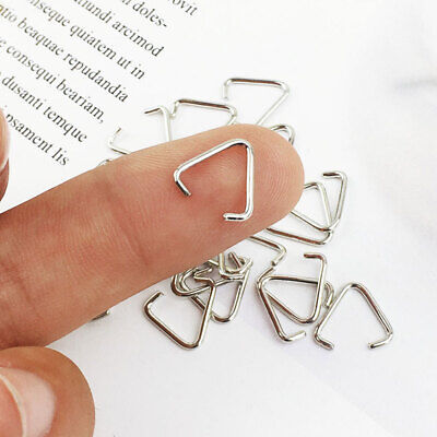 30× Silver Plated Pendant Pinch Bails Clasps Triangle Clip Connection 8x6mm • 2.39€