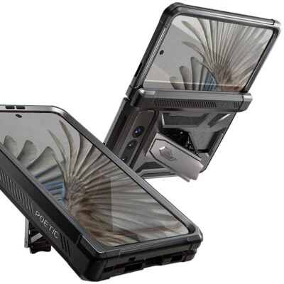 For Google Pixel Fold Case Rugged Shockproof Protective Cover Metallic Gun Metal - Image 1 of 4