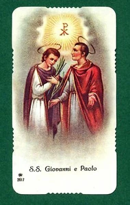  santino  holy card image pieuse S.S. GIOVANNI e PAOLO  Con Preghiera - Picture 1 of 1