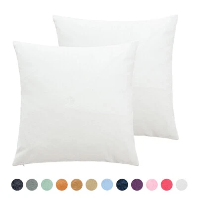 2 Pack Velvet Cushion Cover Ultra Soft Throw Pillow Case Sofa Home Decor - Image 1 of 4