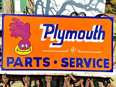 Letrero Hotrod vintage pintado Road Runner Dodge Plymouth PARTES SERVICIO camión coche Foto 1 de 4