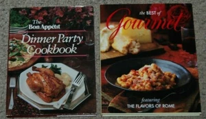 Lot 2 The Bon Appetit Dinner Party & The Best of Gourmet Rome HC Cook Books - Picture 1 of 6