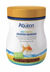 Aqueon Color Enhancing Goldfish Granules Blend Of Astaxanthin And Spirulina 3 OZ - Picture 1 of 3