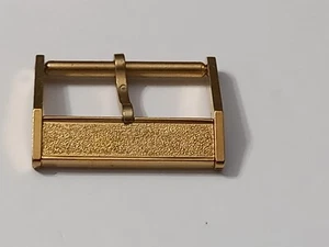 RARE NOS 1960-70'S 18MM UNROC YELLOW GOLD PLATED BUCKLE - FITS ALL SWISS WATCHES - Picture 1 of 5