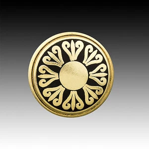 High Quality Vintage Button Italy Made Metal Gold Celtic Motif 22mm 40003022 - Picture 1 of 2