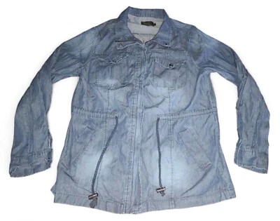 Chaqueta CAVALINI Colección Denim Mujer Lavado Oscuro Cremallera a Presión Cordón Talla GRANDE Foto 1 de 4