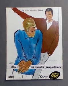 PUB PUBLICITE ANCIENNE ADVERT CLIPPING 210917/ SWEATER PROPORTIONNE CRYLOR VITOS - Picture 1 of 1