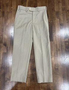 Lauren RALPH LAUREN Boys Sz 6 Adjustable Dress Pants Flat Front Slacks Tan - Picture 1 of 6