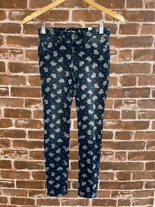 NWT JUSTICE GIRLS 8 HEART JEANS BLUE WHITE DOTS AND HEARTS VALENTINES DAY - Picture 1 of 2