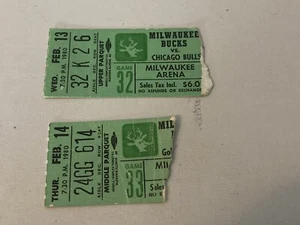1980 Milwaukee Bucks NBA Basketball Game Ticket Stub vs Chicago Bulls & Extra - Picture 1 of 3